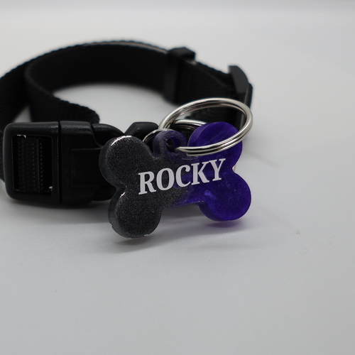 Meno na obojok pre psa - Ametyst